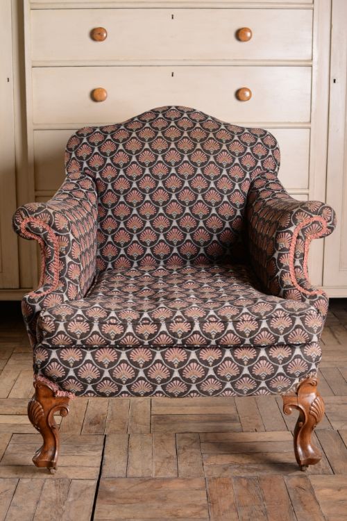 fig 1. Large Proportioned Antique Upholstered Armchair