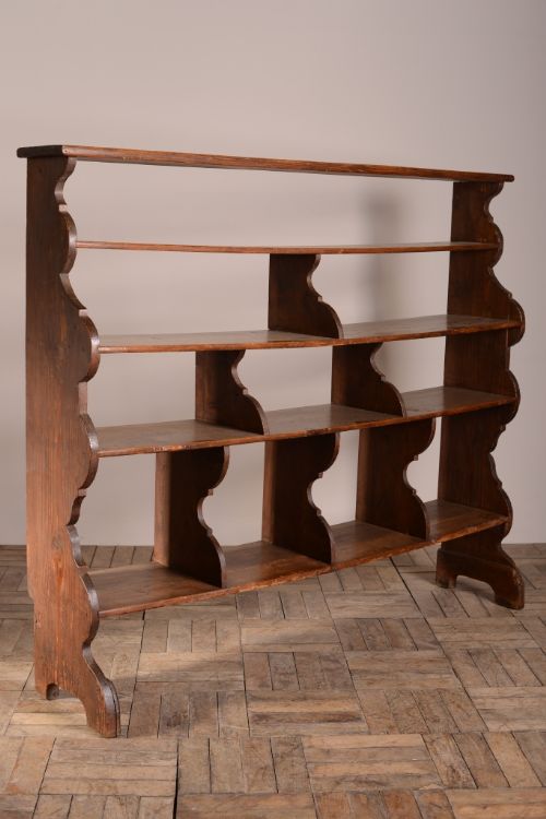 fig 1. Floorstanding Antique Pine Open Shelving