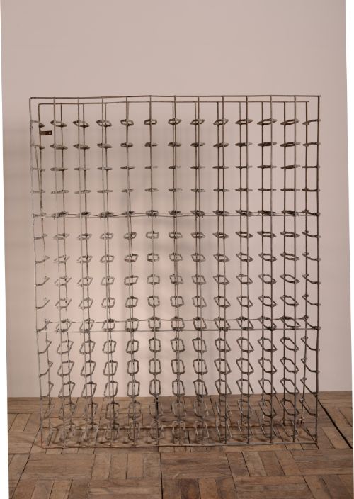 fig 1. 19th Century Iron Work Antique Wine Rack