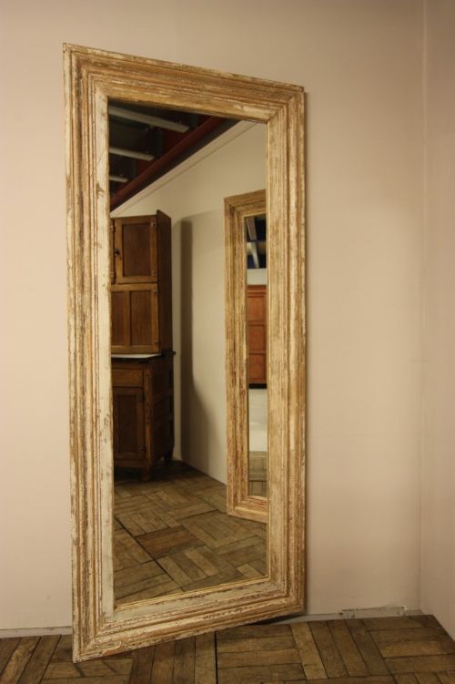 Large Antique Architrave Mirror