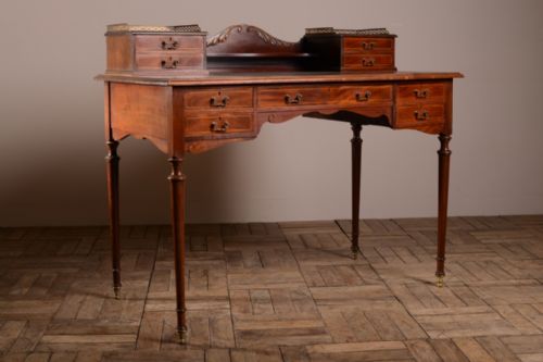 Antique Mahogany Writing Desk by Shapland & Peter