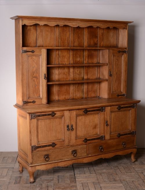Rare 19th Century Heals Antique Oak Dresser