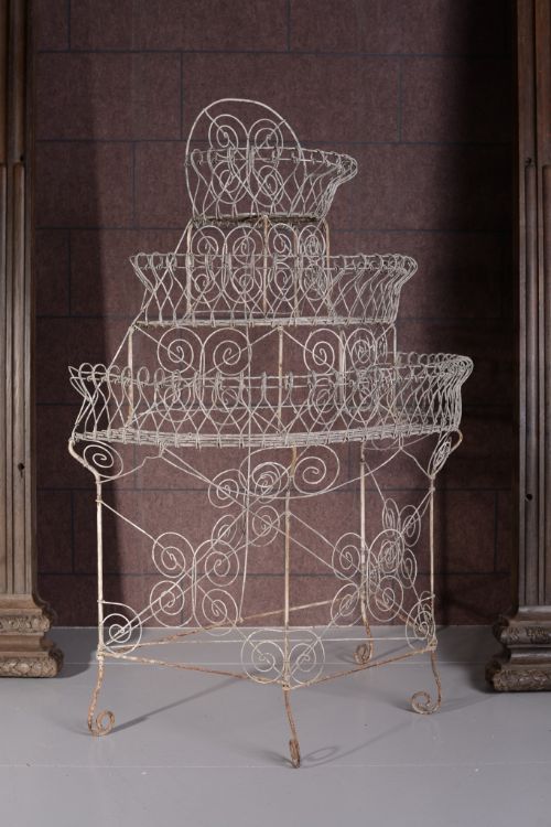 fig 1. English Antique Wirework Garden Planter