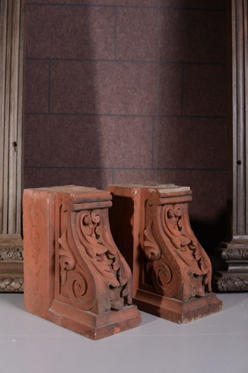 Pair of Antique Terracotta Corbel Brackets