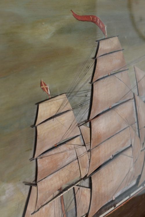 fig 1. Huge 19th Century Antique Ship Diorama