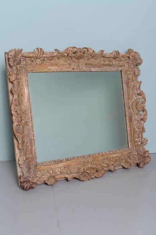 Beautiful Antique Carved Pine & Gesso Mirror