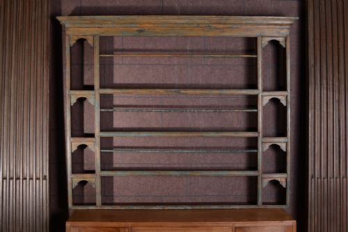 Georgian Antique Pine Delft Rack in Original Paint