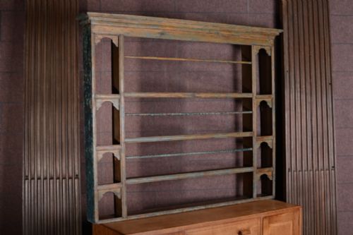 fig 1. Georgian Antique Pine Delft Rack in Original Paint