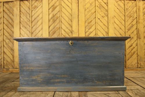 Original Antique Painted Pine Bedding Box