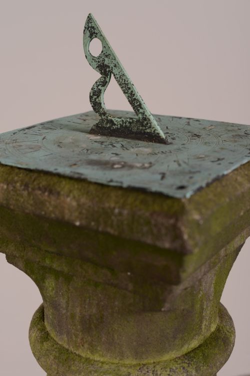fig 2. Antique Sandstone & Bronze Sundial