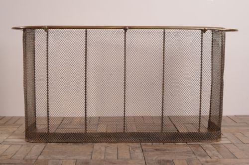 Large Antique Brass Nursery Fire Guard