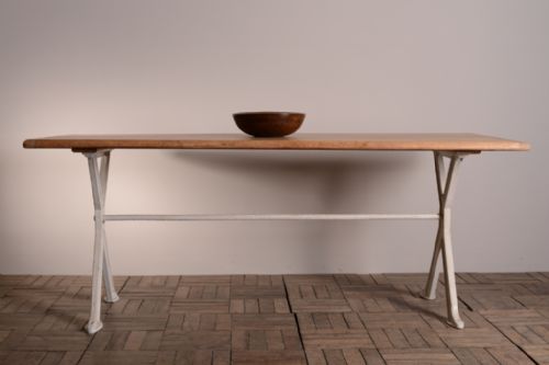 fig 1. Large Antique Cast Iron Dining Table for 10