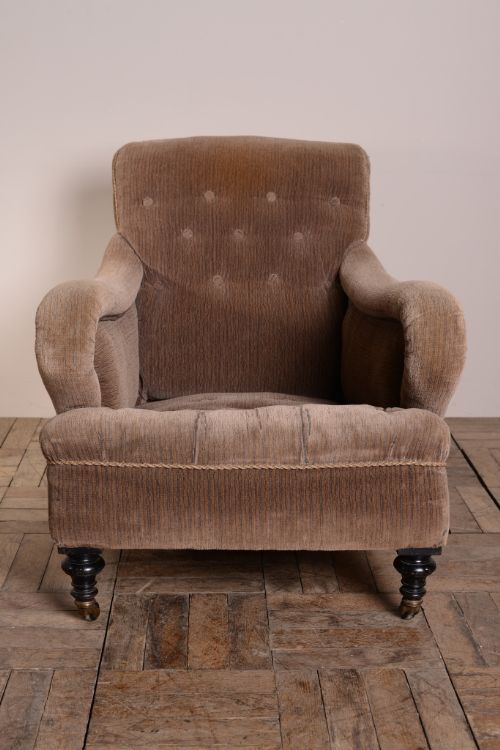 fig 1. Deep & Curvy 19th Century Antique Armchair