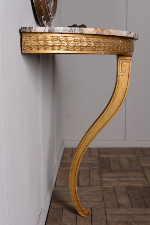 fig 1. English Antique Gilt & Marble Console