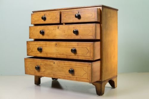 fig 1. Original English Antique Painted Pine Chest