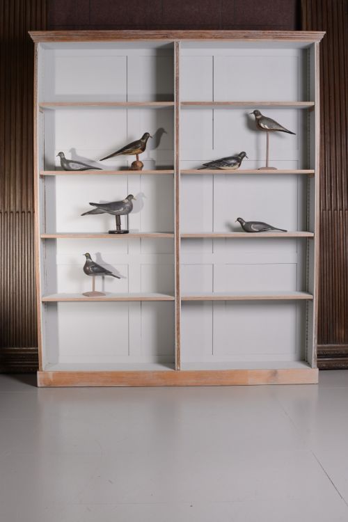 English Antique Oak Open Bookcase