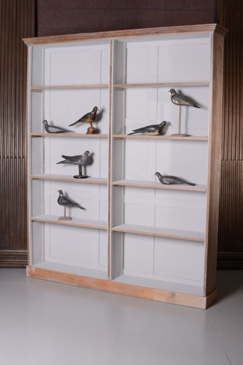 fig 1. English Antique Oak Open Bookcase