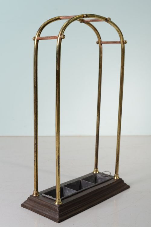 English Antique Brass & Iron Stick Stand