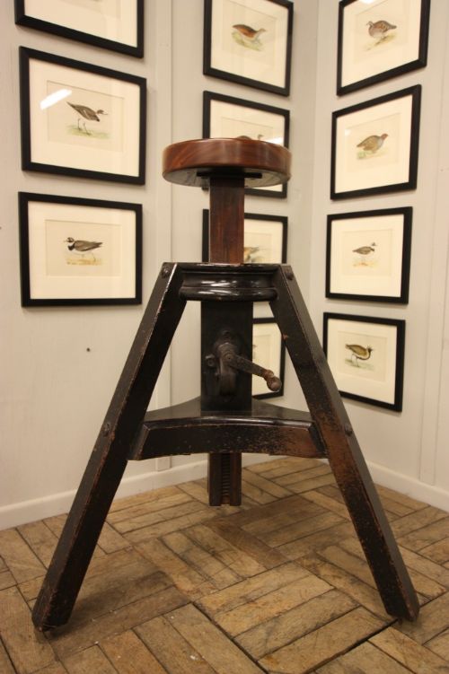 fig 1. English Antique Mahogany Camera Stand