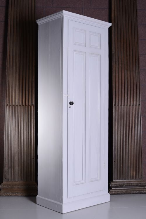Tall 19th Century Antique Painted Pine Cupboard