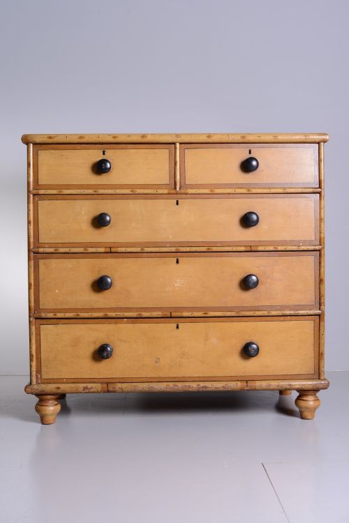 fig 1. Regency Antique Chest of Drawers in Original Paint