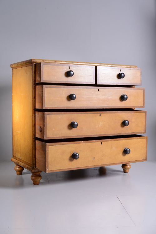 fig 2. Regency Antique Chest of Drawers in Original Paint