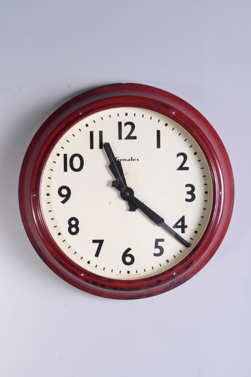Industrial 1920'S Large Genalax Factory Clock.