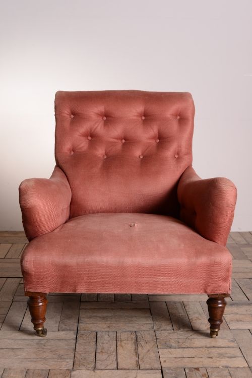 fig 1. Very Shapely 19th Century Antique Armchair