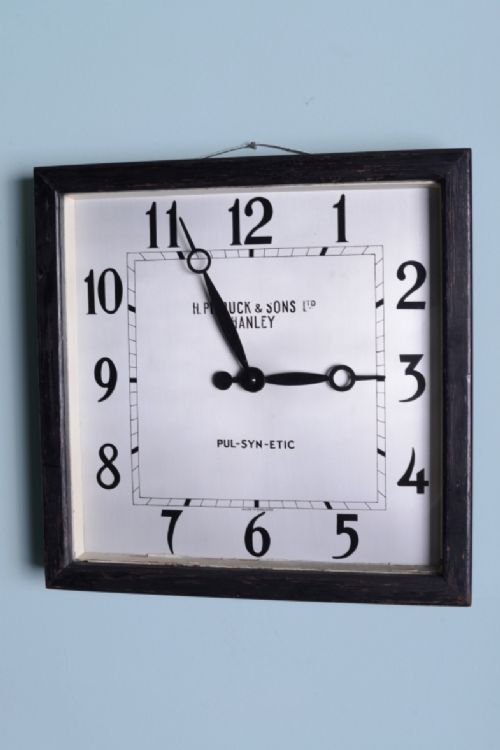 Square Antique 'Pul-syn-etic' Wall Clock