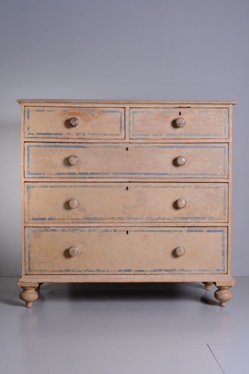 Regency Pine Chest of Drawers in Original Paint
