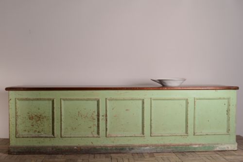 Huge English Antique Mahogany Shop Counter