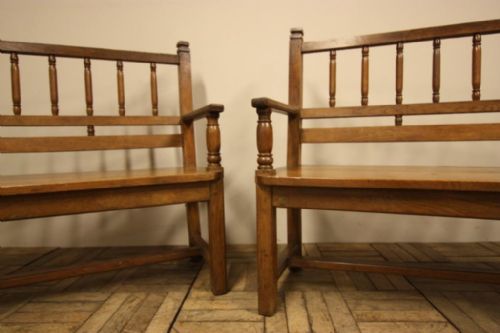 19th Century Antique Oak Benches (2 Available).