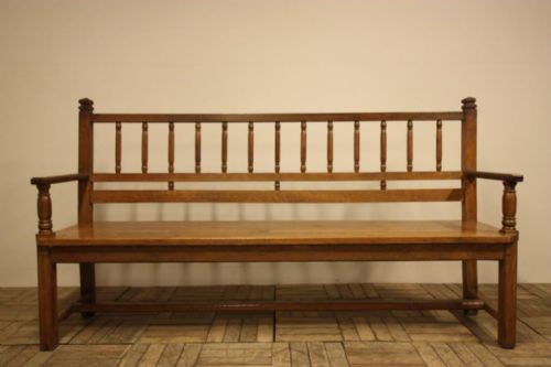 fig 1. 19th Century Antique Oak Benches (2 available).
