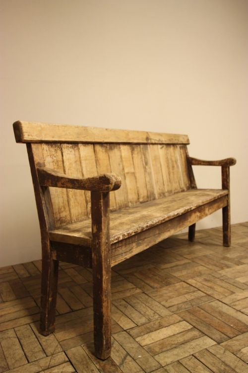 fig 1. 19th Century Antique Pine Bench