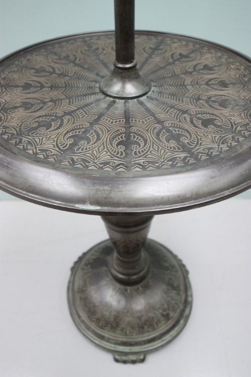Arts and Crafts Antique Brass Standard Lamp/table.