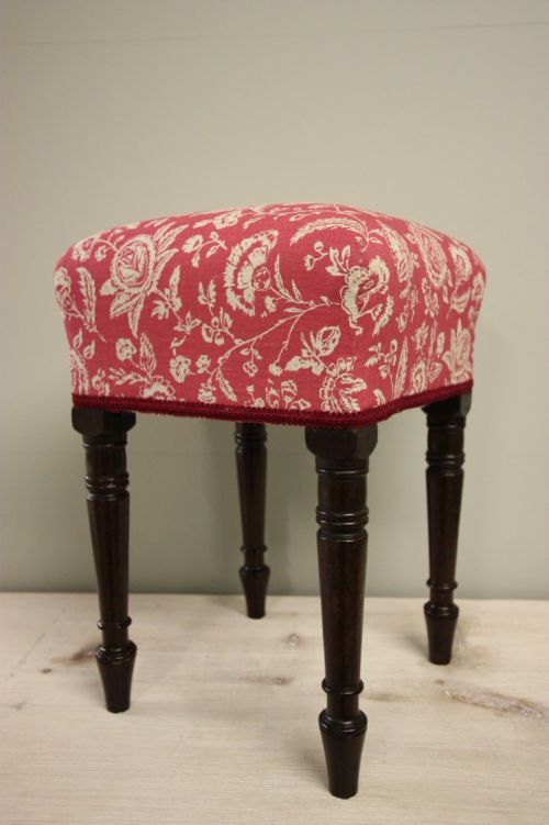 English Regency Antique Upholstered Stool