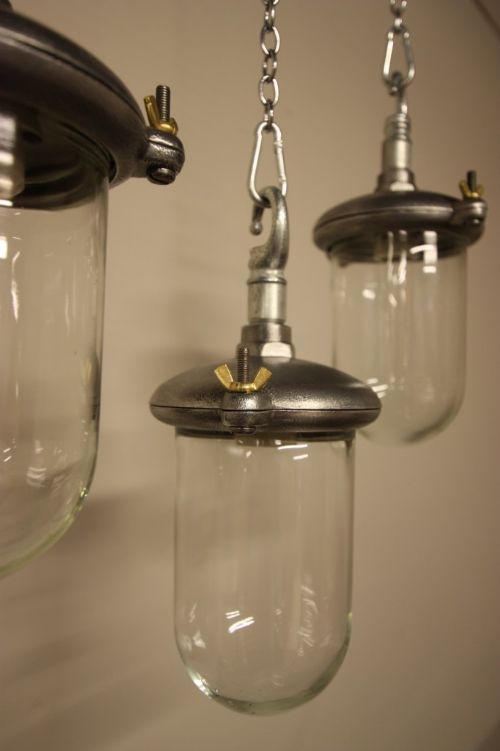 English 1930'S Gec Aluminium Light Fittings(6).