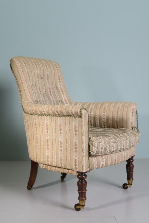 William IV Antique Rosewood Library Armchair