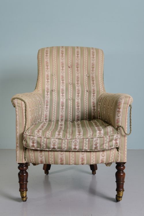 fig 1. William IV Antique Rosewood Library Armchair