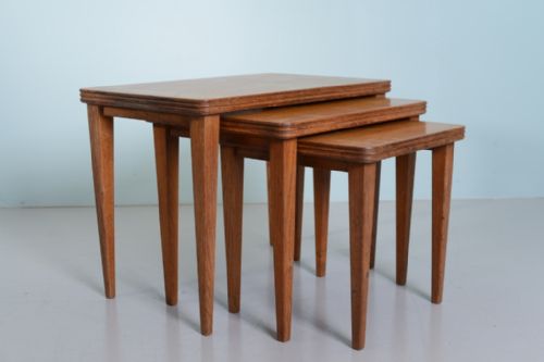 fig 1. 1930's Oak Nest of Tables by Gordon Russell