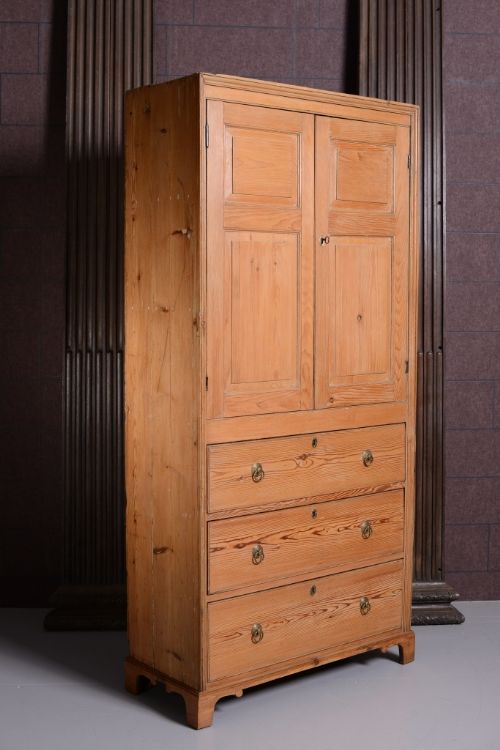 fig 1. Georgian Antique Pine Press Cupboard