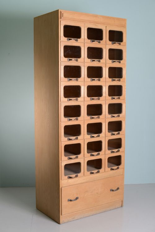English Antique Oak Haberdashery Cabinet