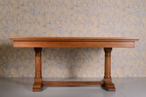 fig 1. Large 1930's Heals Oak Writing Table