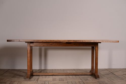 fig 1. Large 1930's Heals Oak Refectory Dining Table