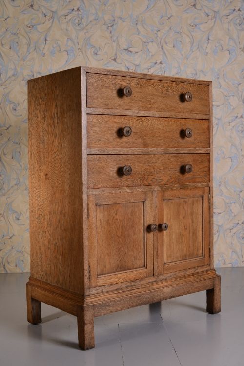 Heals English Oak Tall Boy