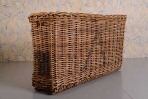 English Antique Willow Mill Basket