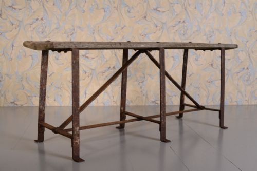 English Antique Cricket Pavilion Bench