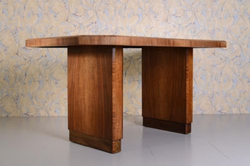 English Art Deco Walnut Table/desk.