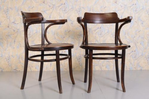 fig 1. Set of 12 Bentwood Antique Dining Chairs.