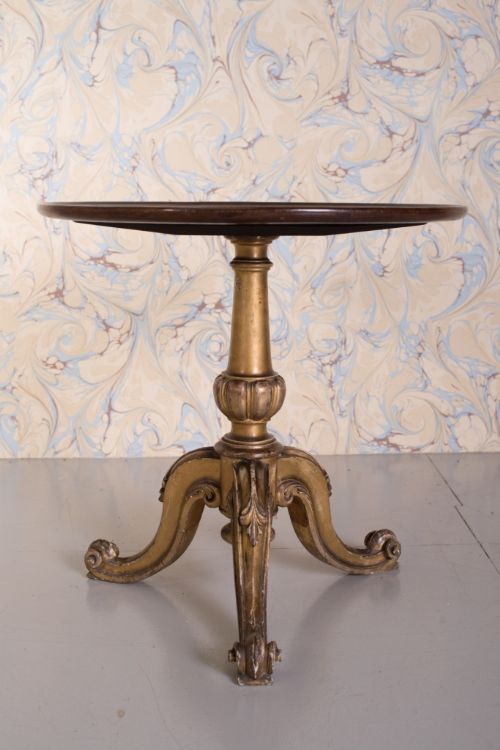 fig 1. 19th Century Antique Mahogany & Gilt Drinks Table.
